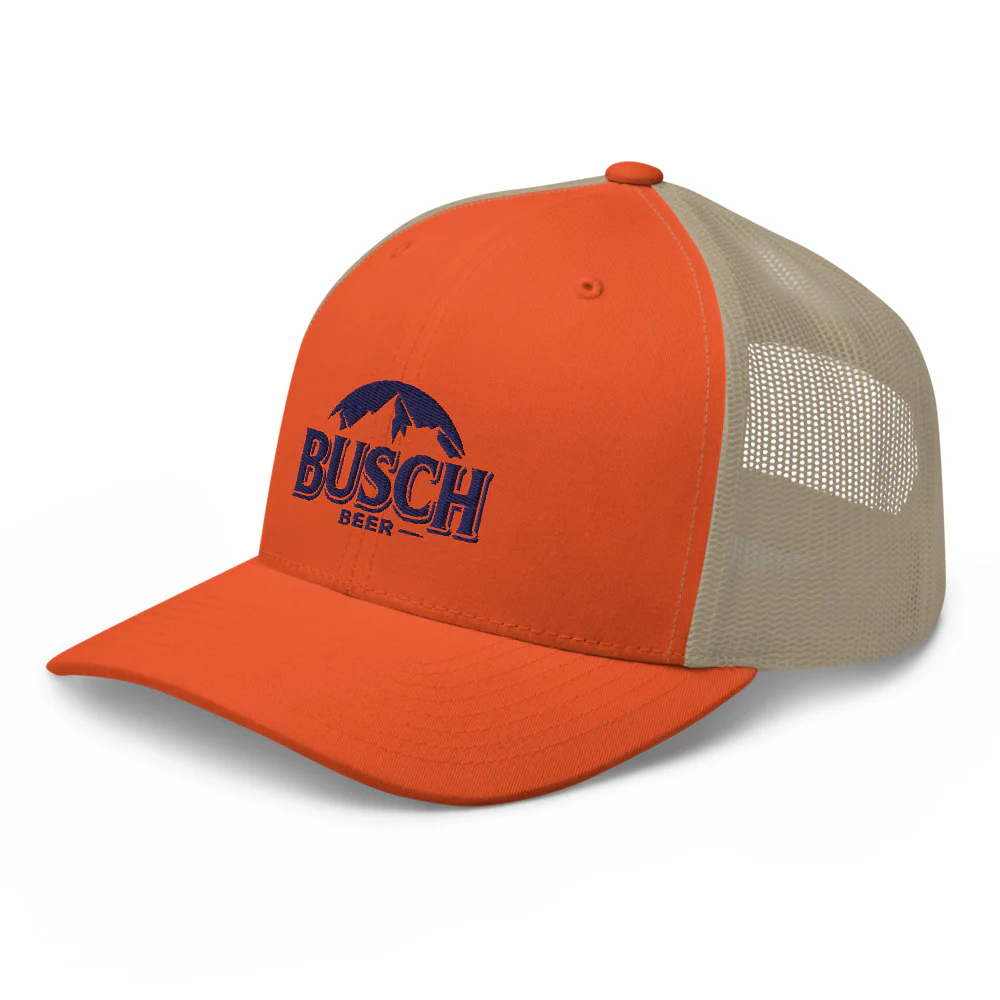Busch Navy Embroidery Trucker Cap - Image 4