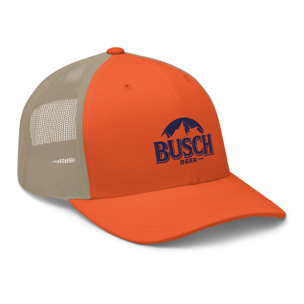 Busch Navy Embroidery Trucker Cap - Image 6