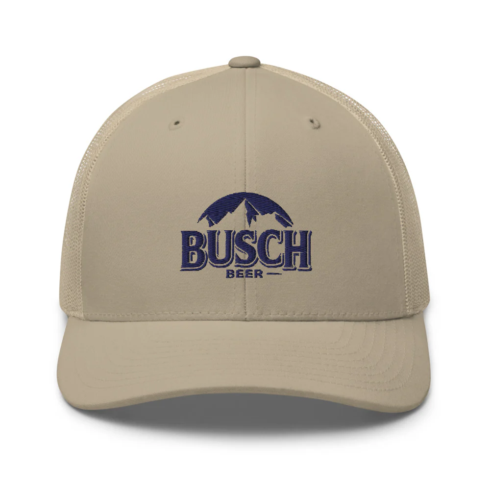 Busch Navy Embroidery Trucker Cap - Image 7